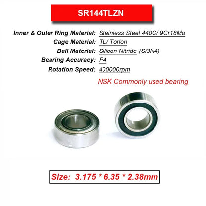 Dentistry Supplies & Equipment High Speed Ceramic Bearing Top Grade (Picture of bearing size 3.175 * 6.35 * 2.38 mm)