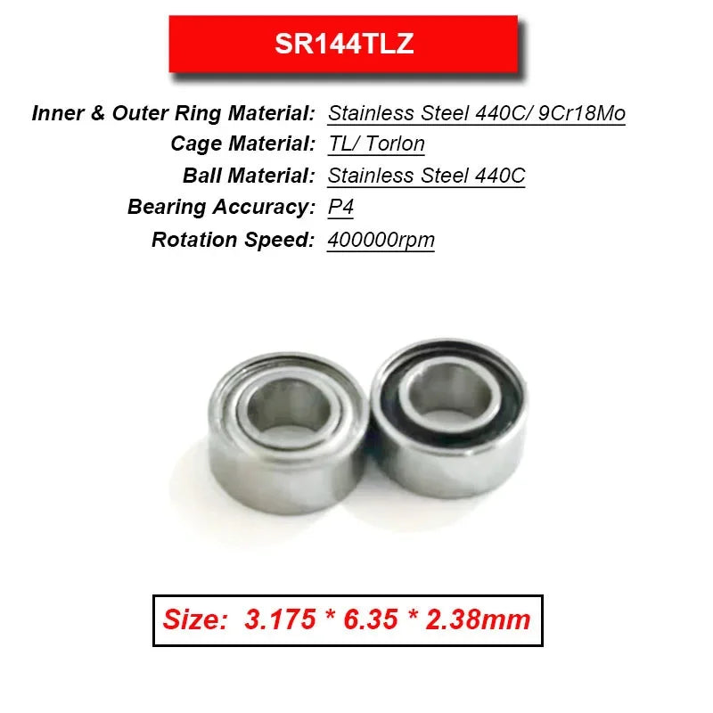 Dentistry Supplies & Equipment High Speed Ceramic Bearing Top Grade (Picture of bearing size 3.175 * 6.35 * 2.38 mm)