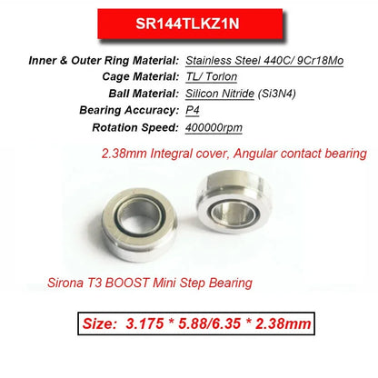 Dentistry Supplies & Equipment High Speed Ceramic Bearing Top Grade (Picture of bearing size 3.175 *5.88/ 6.35 * 2.38 mm)