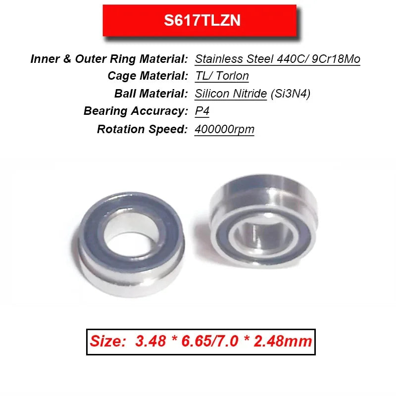 Dentistry Supplies & Equipment High Speed Ceramic Bearing Top Grade (Picture of bearing size 3.48 * 6.65/7.0 * 2.48 mm)