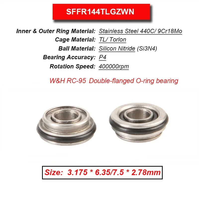 Dentistry Supplies & Equipment High Speed Ceramic Bearing Top Grade (Picture of bearing size 3.175 * 6.35/7.5 * 2.78 mm)