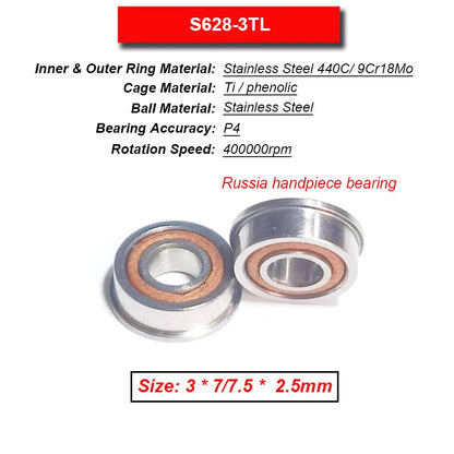 Dentistry Supplies & Equipment High Speed Ceramic Bearing Top Grade (Picture of bearing size 3.0 * 7/7.5 * 2.5 mm)