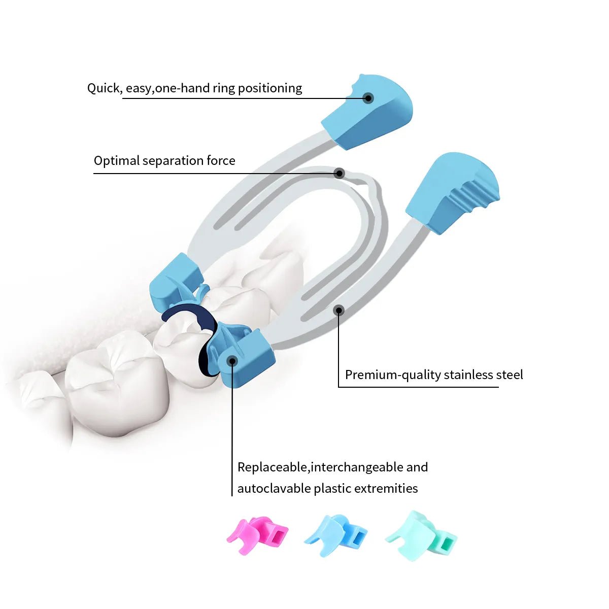 Dentistry Supplies & Equipment Matrix Sectional Contoured Clamps Details of a clamp shown on the picture