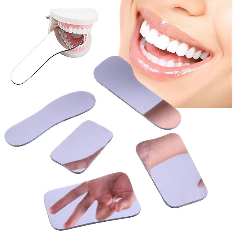 Dentistry Supplies & Equipment Orthodontic Photo Double-Sided Mirrors (5 mirrors offers shown) and one use on  a dummy