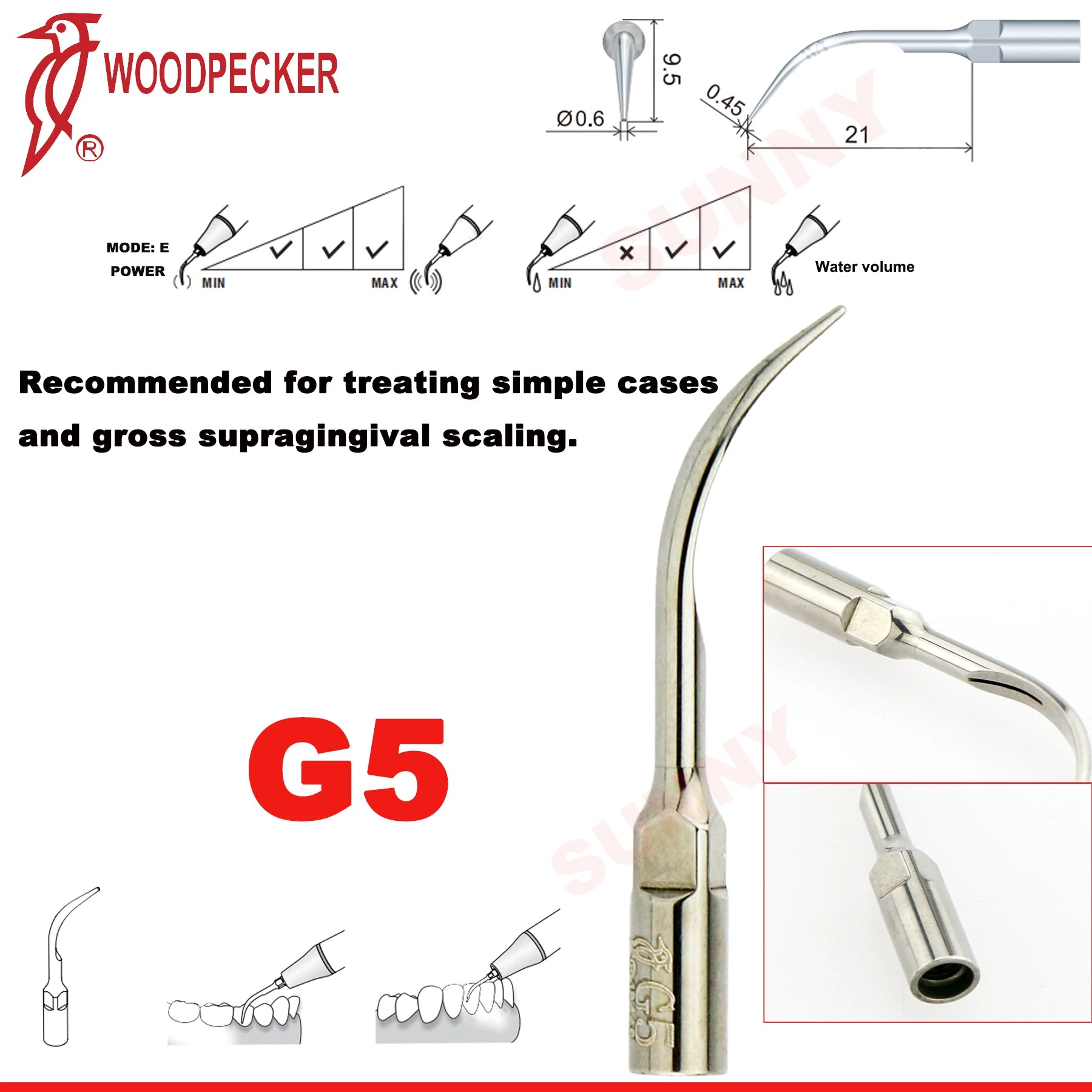 Dentistry Supplies & Equipment Scaler Tips Ultrasonic Tooth Cleaning
(Picture of G5 Piece Offers + sizes and Detail)