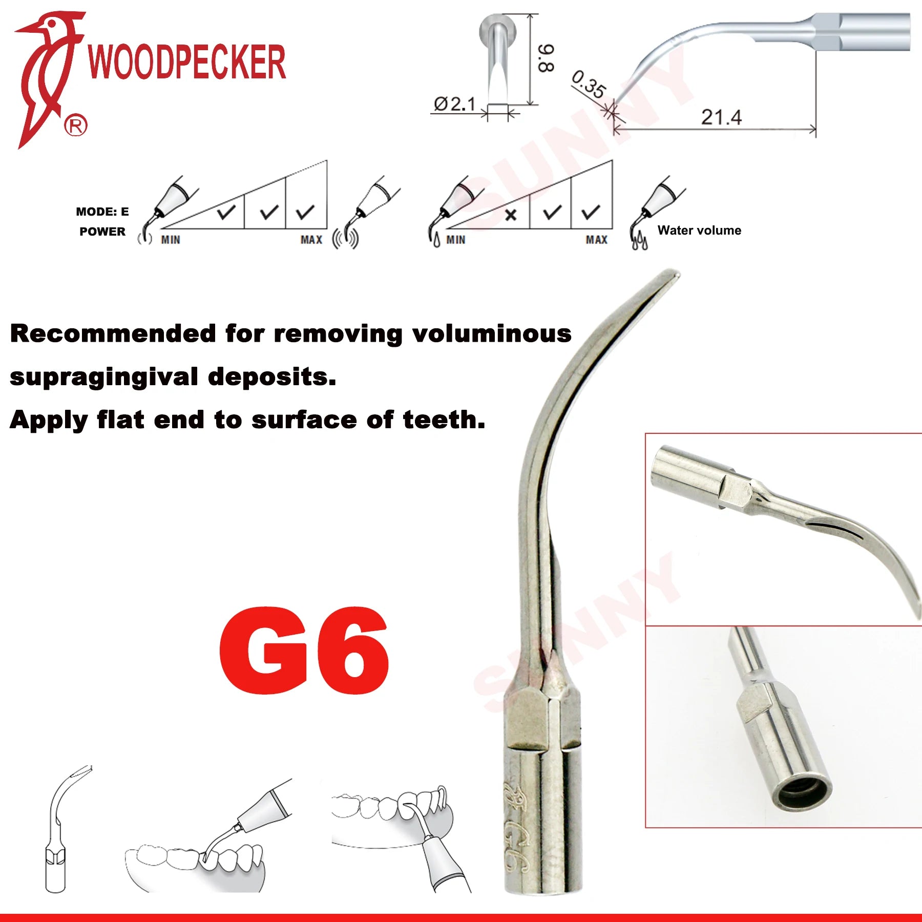 Dentistry Supplies & Equipment Scaler Tips Ultrasonic Tooth Cleaning
(Picture of G6 Piece Offers + sizes and Detail)