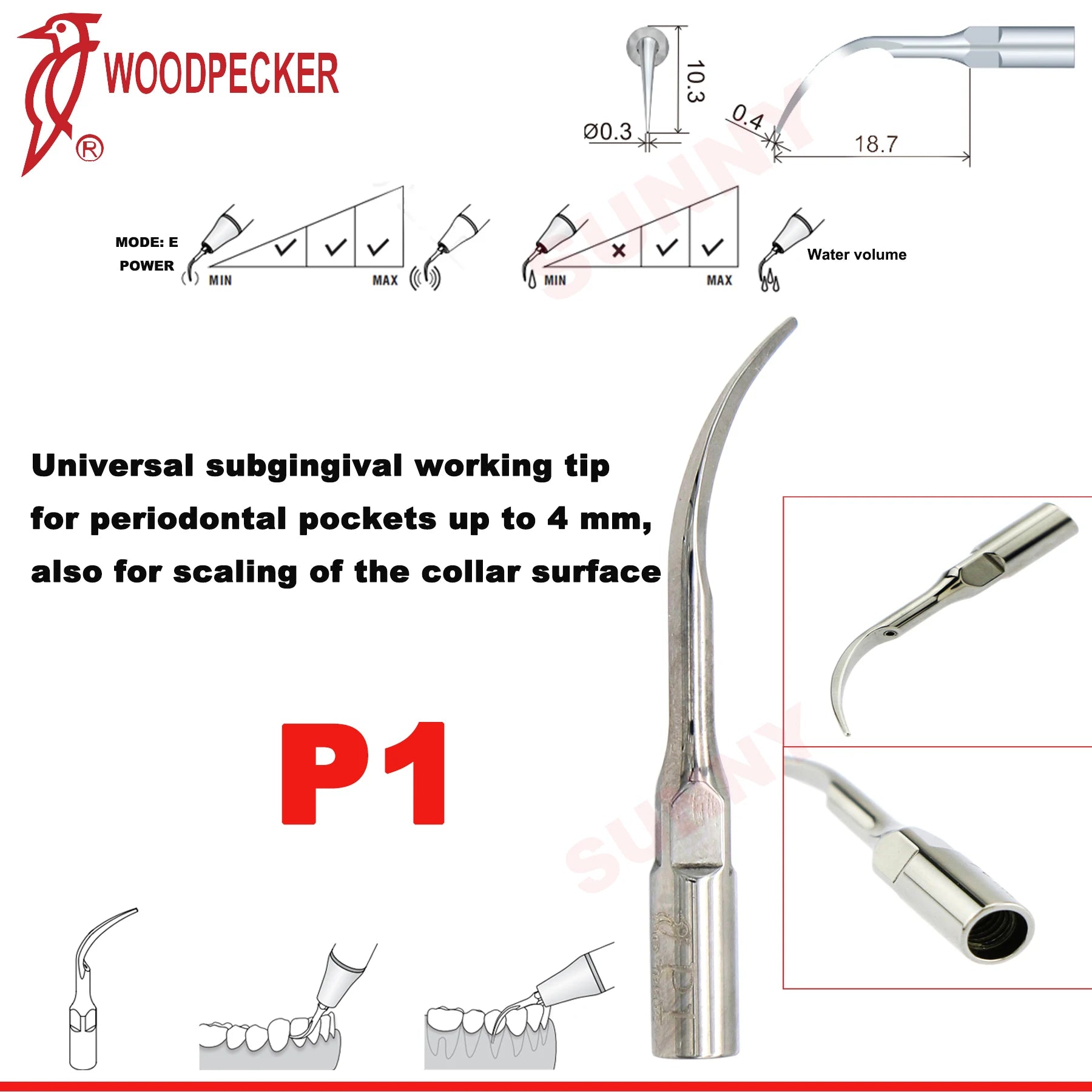 Dentistry Supplies & Equipment Scaler Tips Ultrasonic Tooth Cleaning
(Picture of P1 Piece Offers + sizes and Detail)