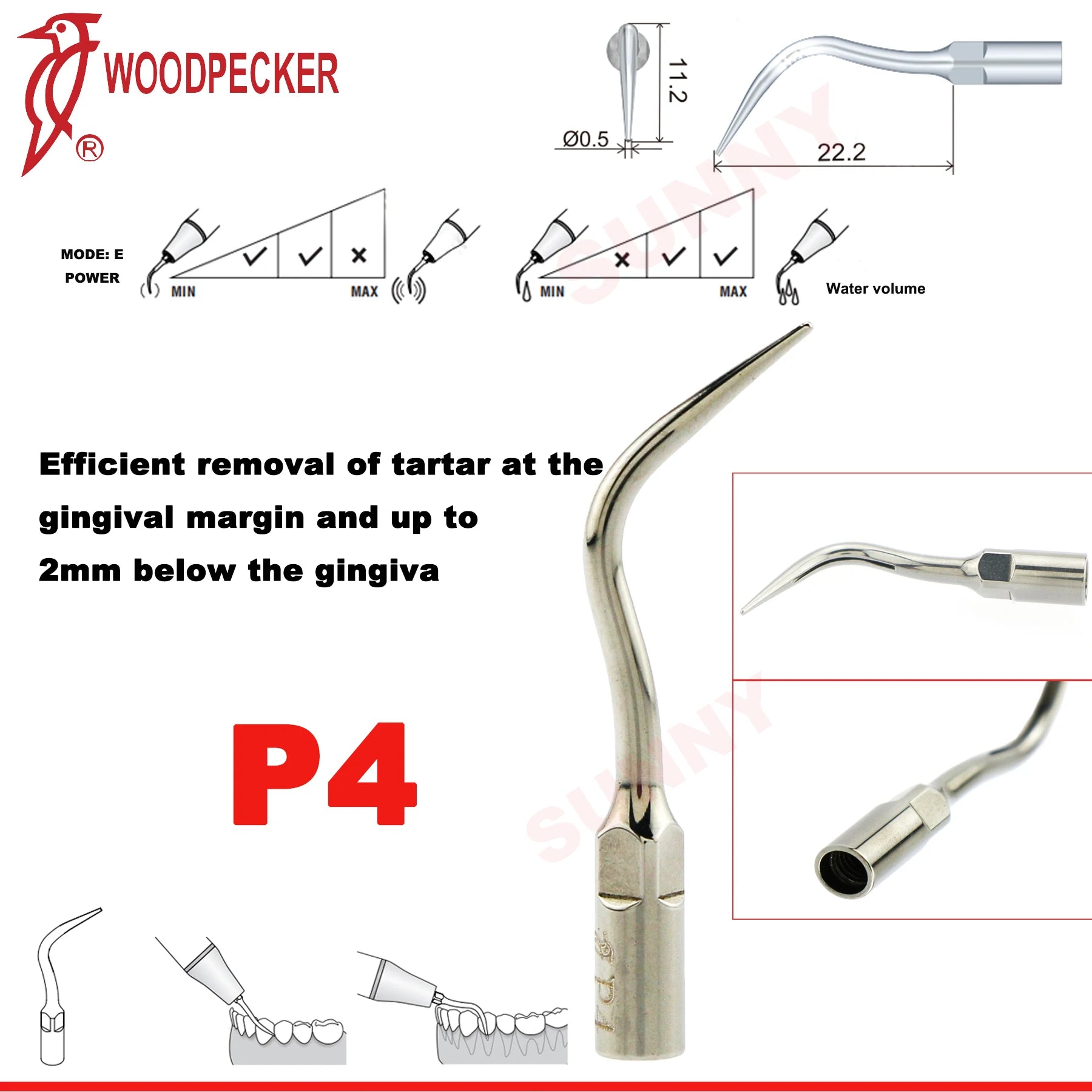 Dentistry Supplies & Equipment Scaler Tips Ultrasonic Tooth Cleaning
(Picture of P4 Piece Offers + sizes and Detail)