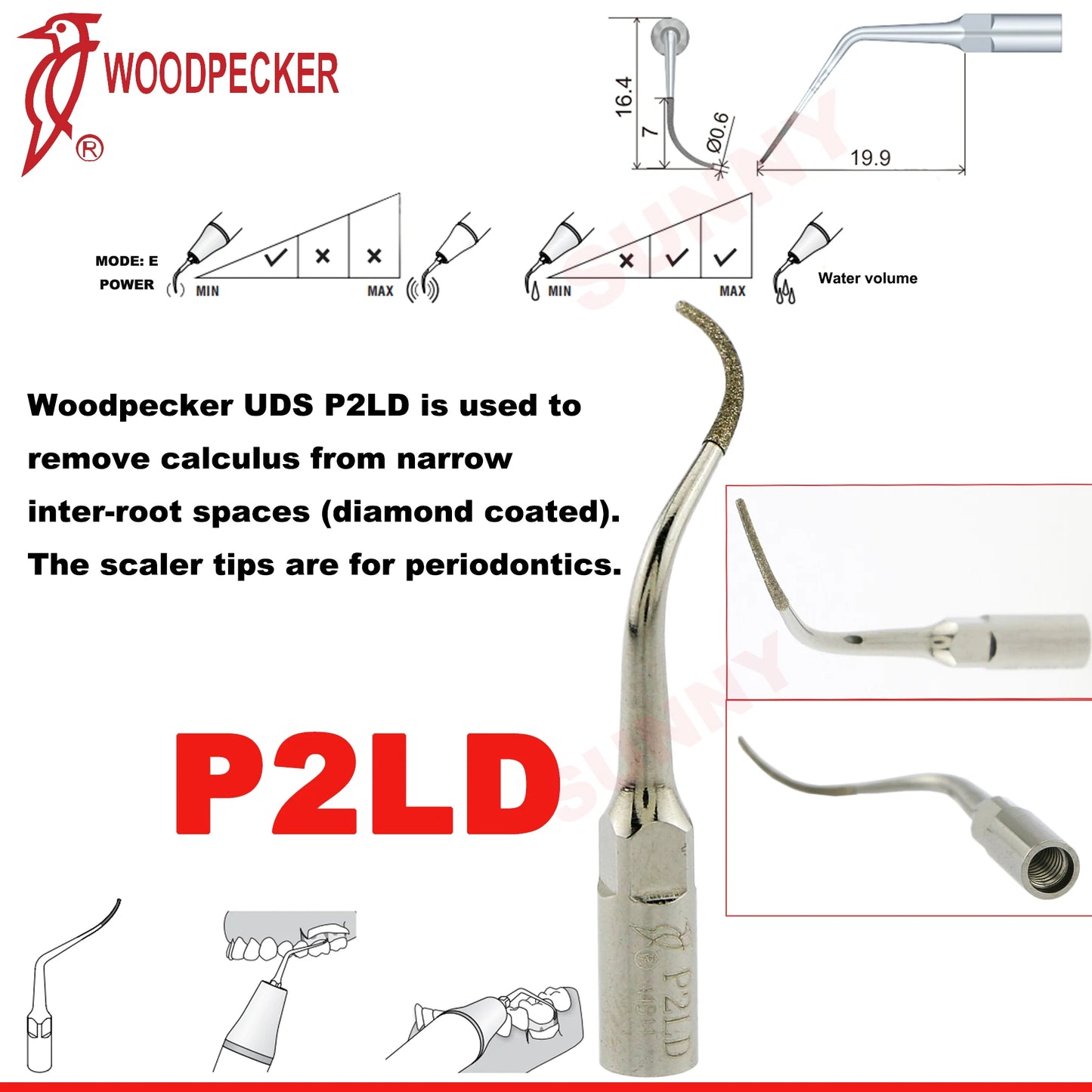 Dentistry Supplies & Equipment Scaler Tips Ultrasonic Tooth Cleaning
(Picture of P2LD Piece Offers + sizes and Detail)