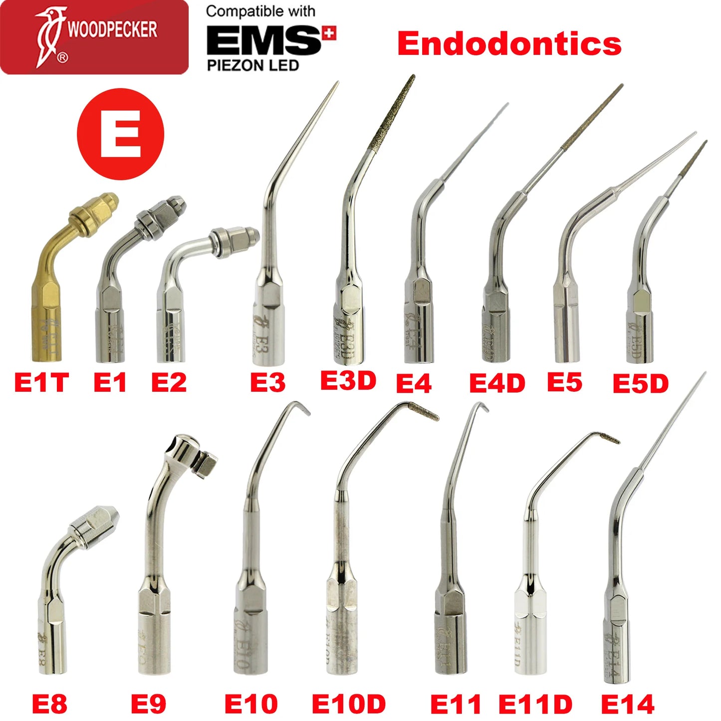 Dentistry Supplies & Equipment Scaler Tips Ultrasonic Tooth Cleaning
(Picture of E series tips)