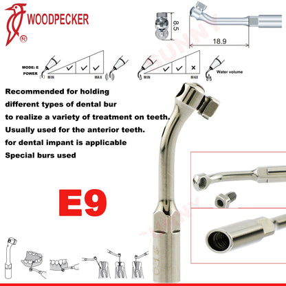 Dentistry Supplies & Equipment Scaler Tips Ultrasonic Tooth Cleaning
(Picture of E9 Piece Offers + sizes and Detail)
