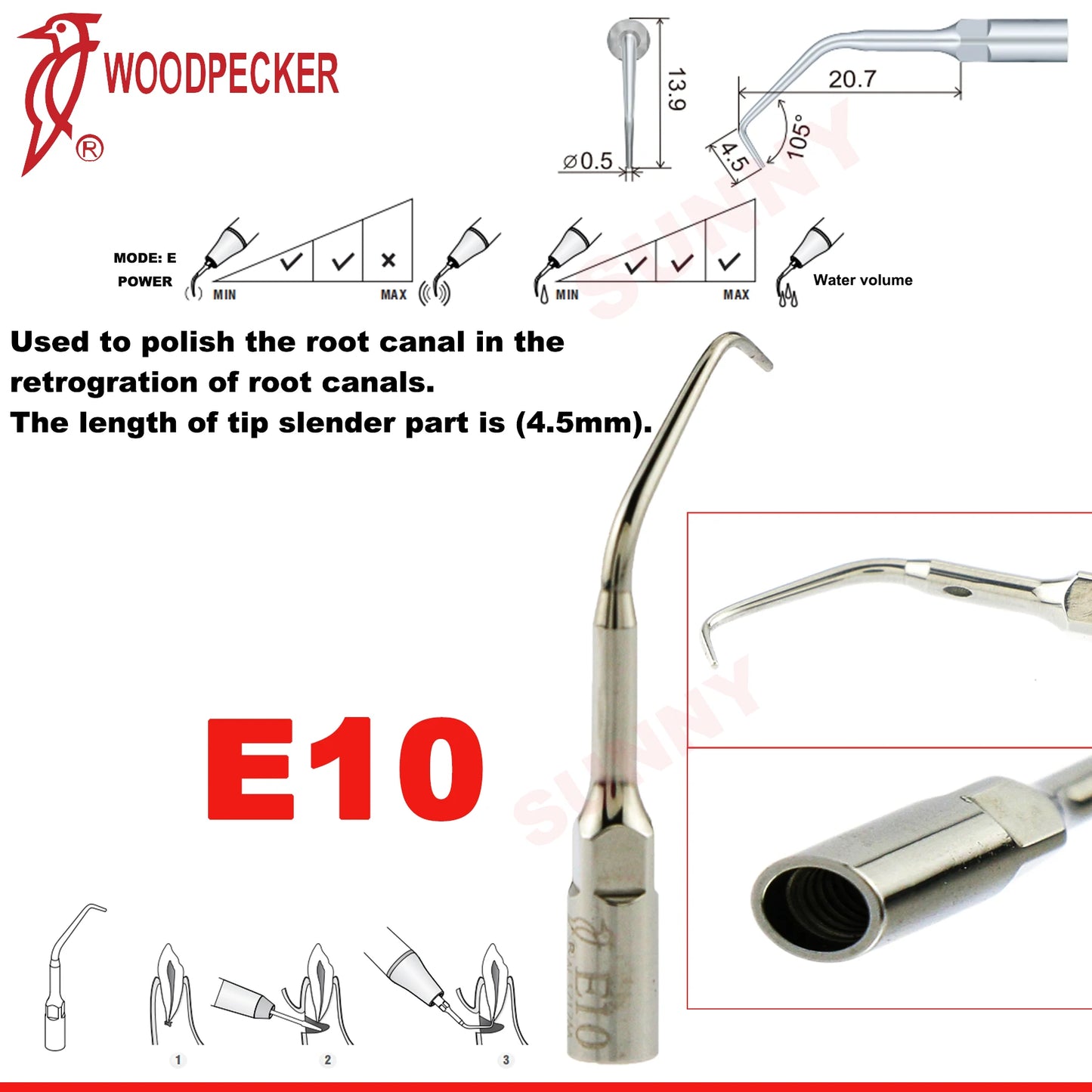 Dentistry Supplies & Equipment Scaler Tips Ultrasonic Tooth Cleaning
(Picture of E10 Piece Offers + sizes and Detail)