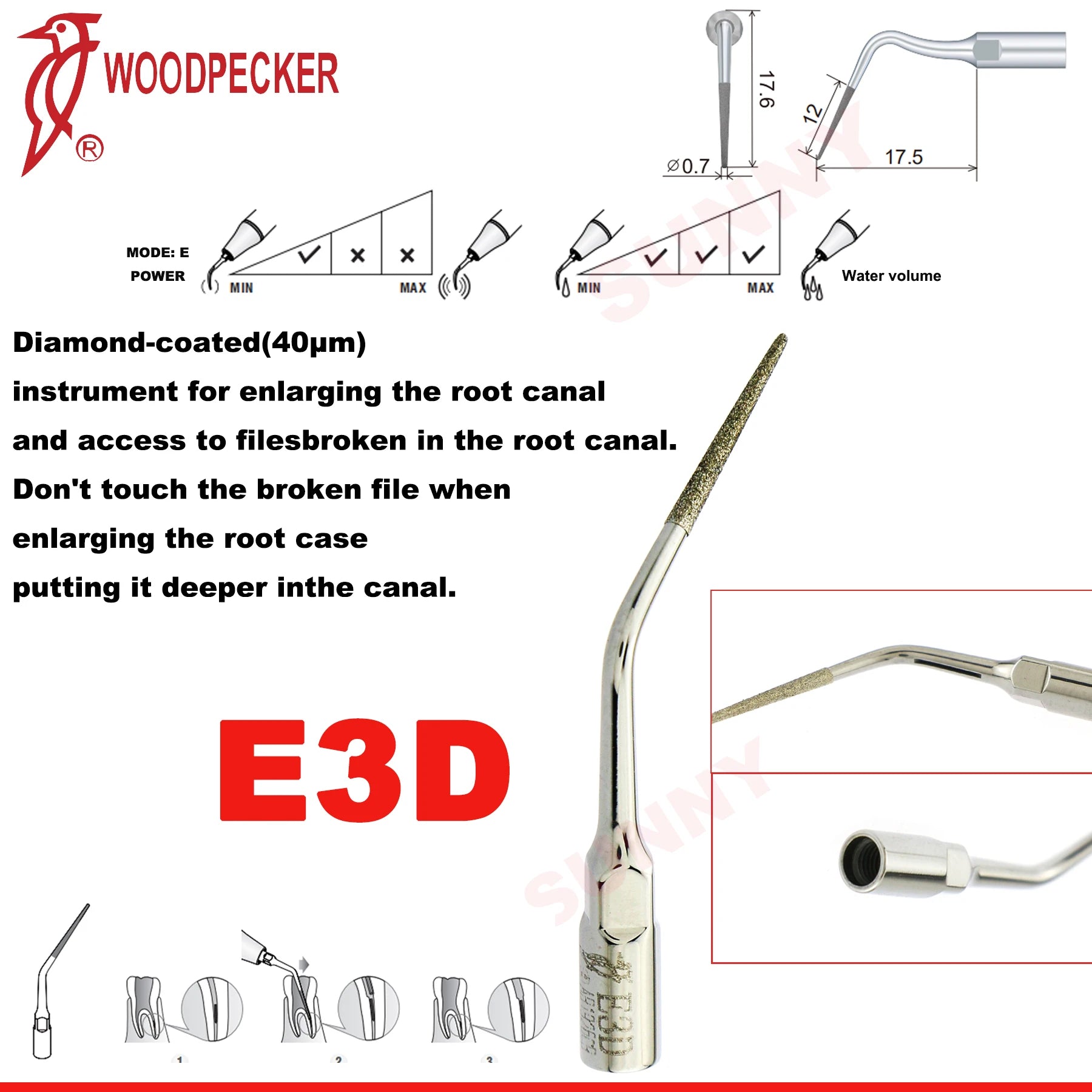 Dentistry Supplies & Equipment Scaler Tips Ultrasonic Tooth Cleaning
(Picture of E3D Piece Offers + sizes and Detail)