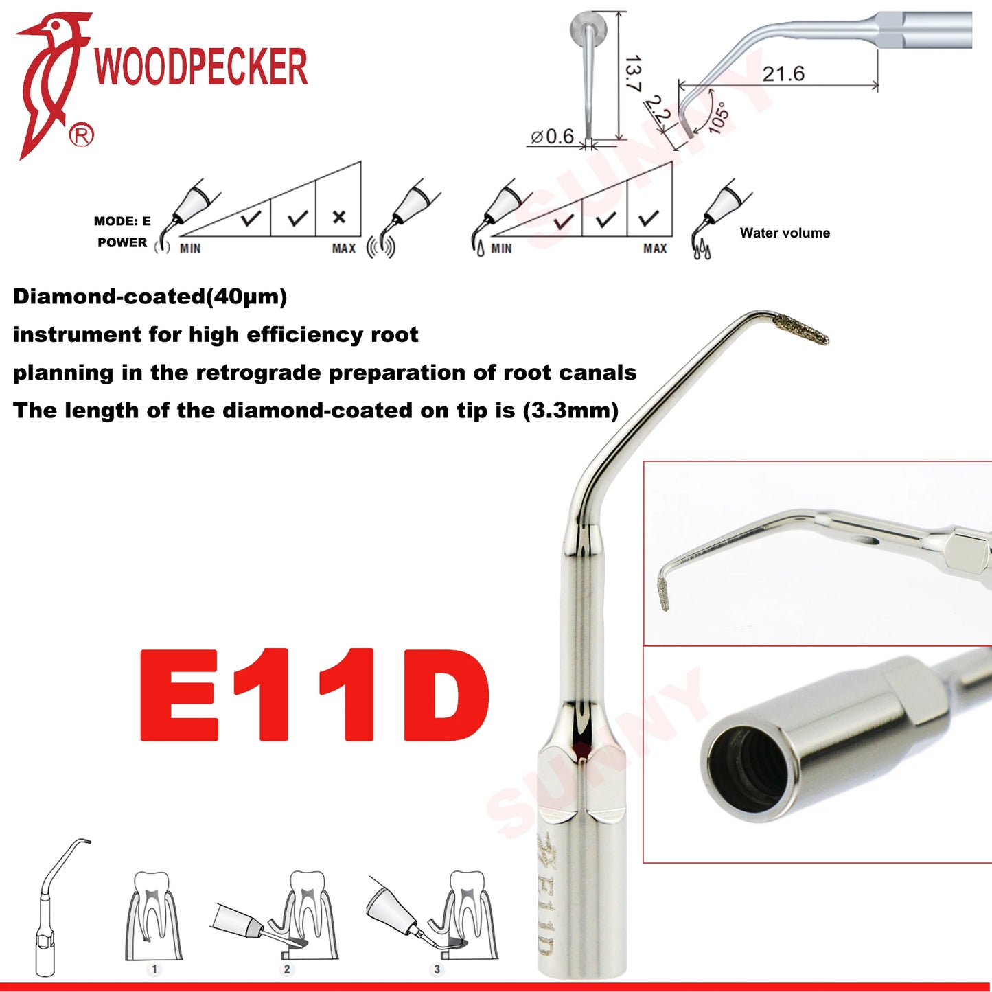 Dentistry Supplies & Equipment Scaler Tips Ultrasonic Tooth Cleaning
(Picture of E11D Piece Offers + sizes and Detail)