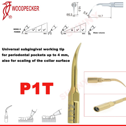 Dentistry Supplies & Equipment Scaler Tips Ultrasonic Tooth Cleaning
(Picture of P1T Piece Offers + sizes and Detail)