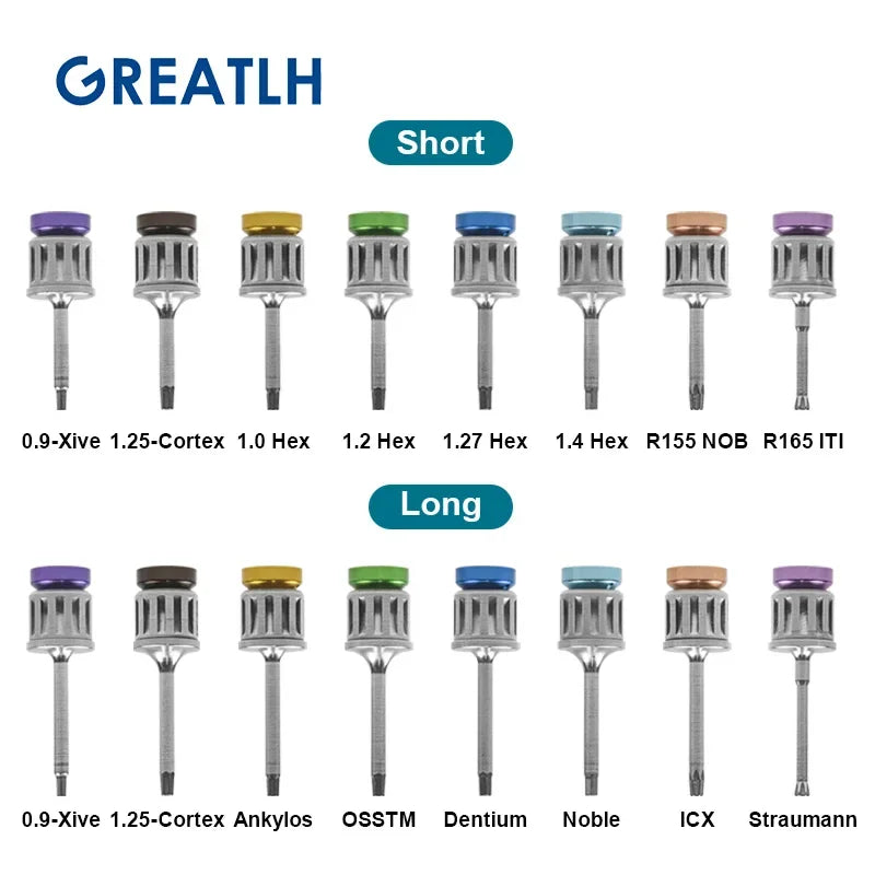 Dentistry Supplies & Equipment Screwdrivers Implants Torque Wrench Set All screwdrivers implants available shown. 
