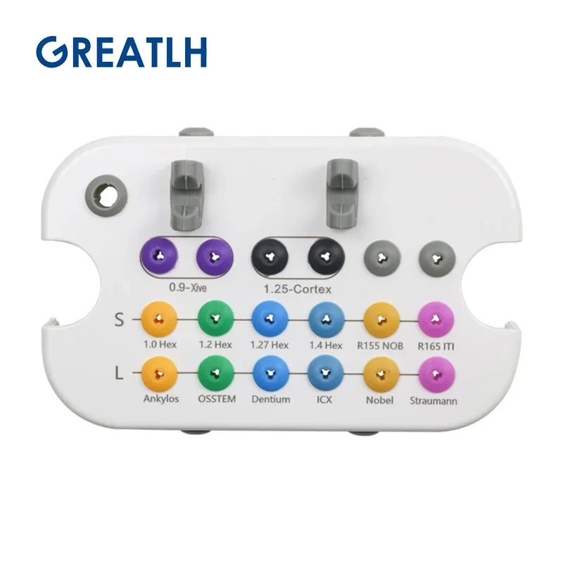 Dentistry Supplies & Equipment Screwdrivers Implants Torque Wrench Set - Picture of all implants in their storage box shown