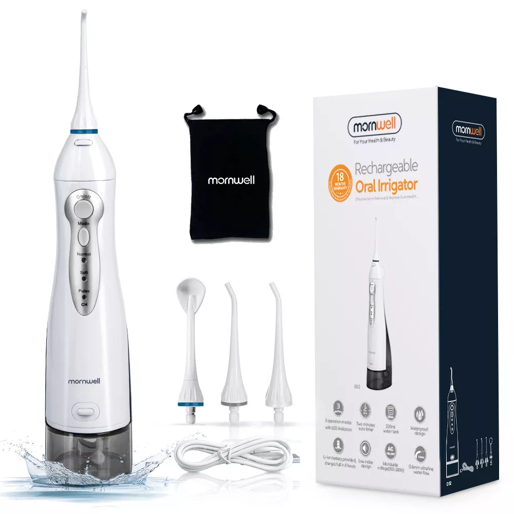 Dentistry Supplies & Equipment Smile Bright: Portable USB Water Teeth Flosser (White Colour, USB cable, storage bag, Box)