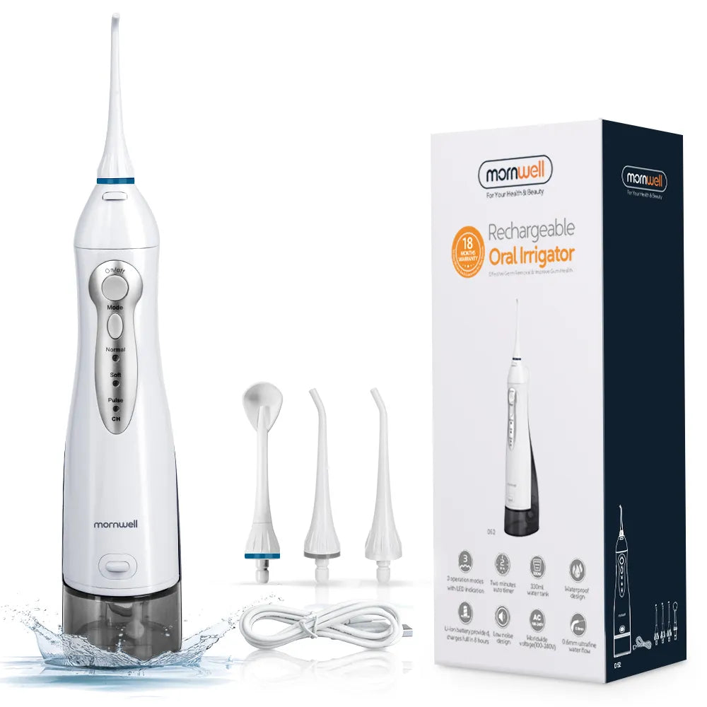 Dentistry Supplies & Equipment Smile Bright: Portable USB Water Teeth Flosser (White Colour product Offers, USB cable, etc.)