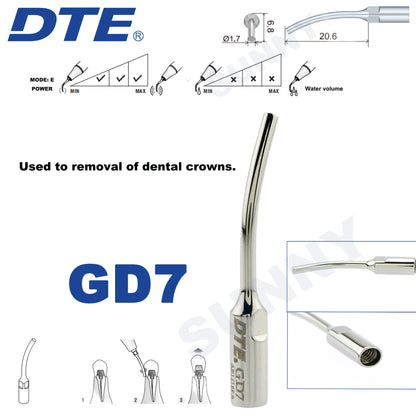 Dentistry Supplies & Equipment Ultrasonic Tooth Cleaning -  (Woodpecker DTE Set GD7 Piece Offers with sizes and details shown on the picture)
