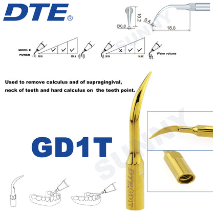 Dentistry Supplies & Equipment Ultrasonic Tooth Cleaning -  (Woodpecker DTE Set GD1T Piece Offers with sizes and details shown on the picture)