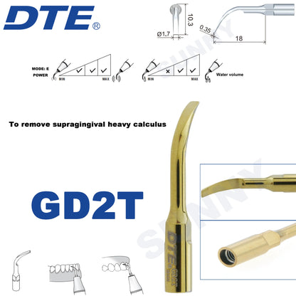 Dentistry Supplies & Equipment Ultrasonic Tooth Cleaning -  (Woodpecker DTE Set GD2T Piece Offers with sizes and details shown on the picture)