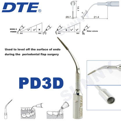 Dentistry Supplies & Equipment Ultrasonic Tooth Cleaning -  (Woodpecker DTE Set PD3D Piece Offers with sizes and details shown on the picture)
