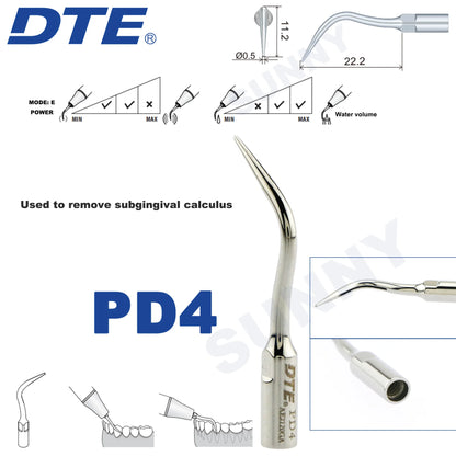 Dentistry Supplies & Equipment Ultrasonic Tooth Cleaning -  (Woodpecker DTE Set PD4 Piece Offers with sizes and details shown on the picture)