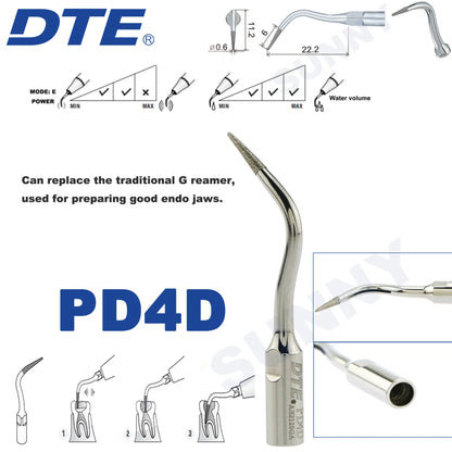 Dentistry Supplies & Equipment Ultrasonic Tooth Cleaning -  (Woodpecker DTE Set PD4D Piece Offers with sizes and details shown on the picture)