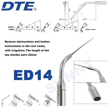 Dentistry Supplies & Equipment Ultrasonic Tooth Cleaning -  (Woodpecker DTE Set ED14 Piece Offers with sizes and details shown on the picture)