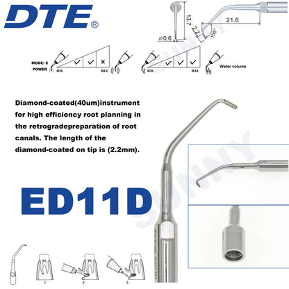 Dentistry Supplies & Equipment Ultrasonic Tooth Cleaning -  (Woodpecker DTE Set ED11D Piece Offers with sizes and details shown on the picture)