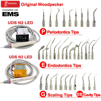 Dentistry Supplies & Equipment Woodpecker Dental Ultrasonic Scaler Build In UDS N2/N3 Scaler Tips 