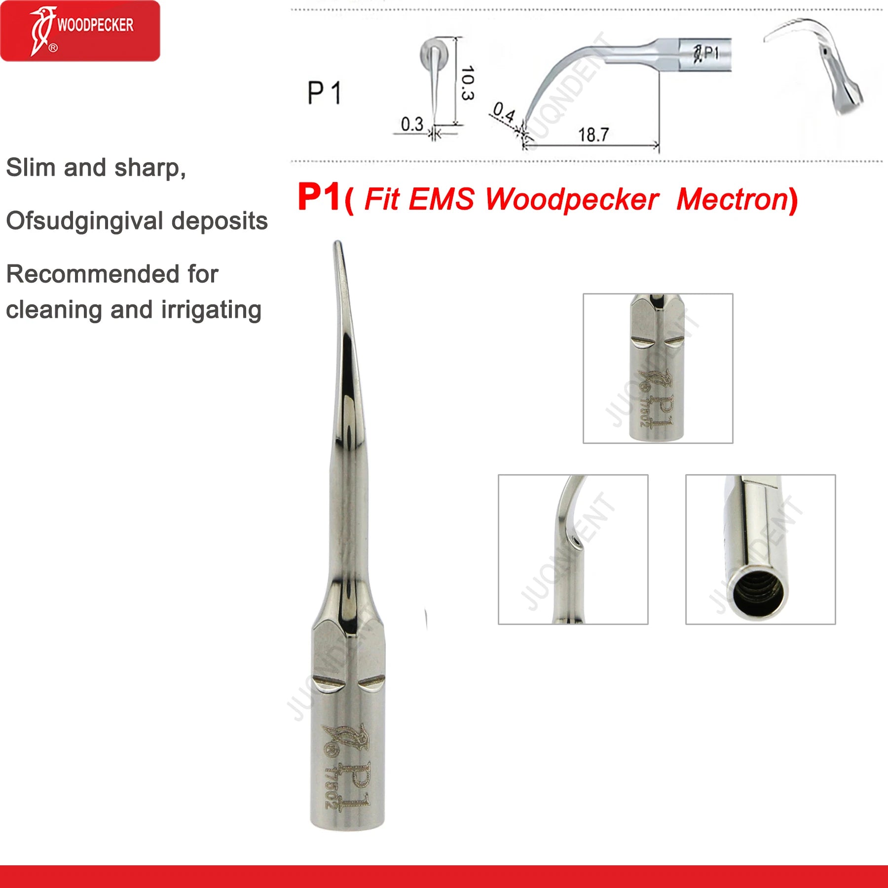 Dentistry Supplies & Equipment Woodpecker Dental Ultrasonic Scaler Build In UDS N2/N3 Scaler Tips (Picture of Scaler Tip Set P1 (Fit EMS Woodpecker Mectron) Offers + details)