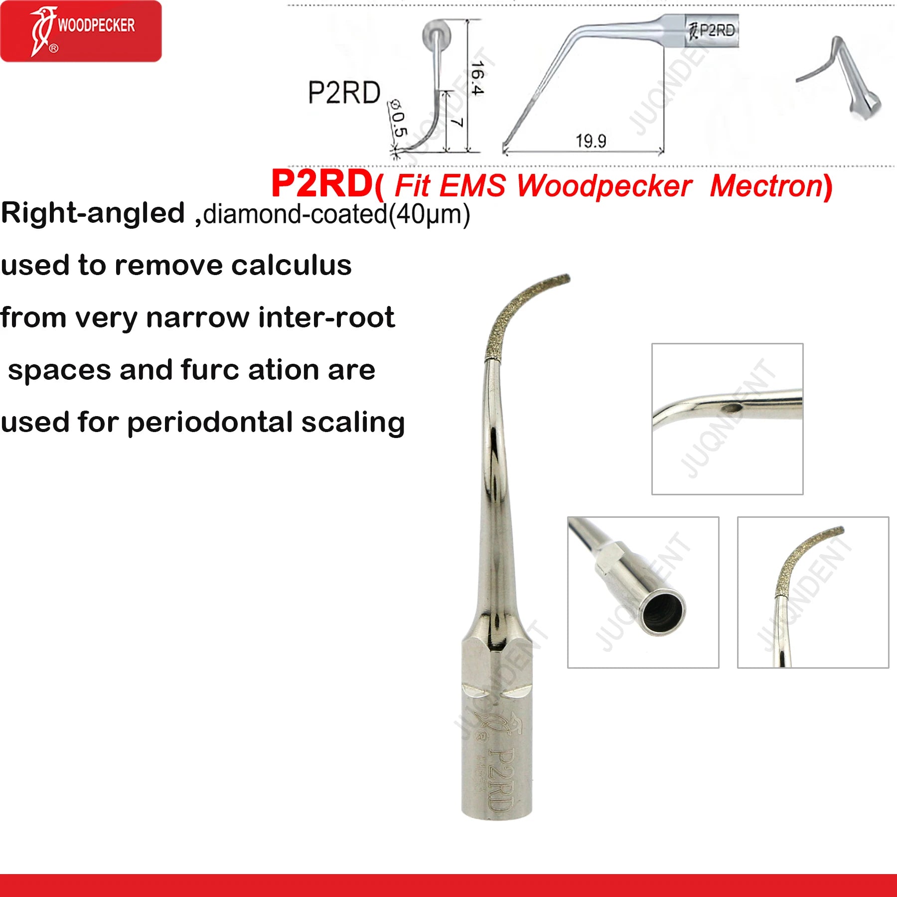 Dentistry Supplies & Equipment Woodpecker Dental Ultrasonic Scaler Build In UDS N2/N3 Scaler Tips (Picture of Scaler Tip Set P2RD (Fit EMS Woodpecker Mectron) Offers + details +sizes)