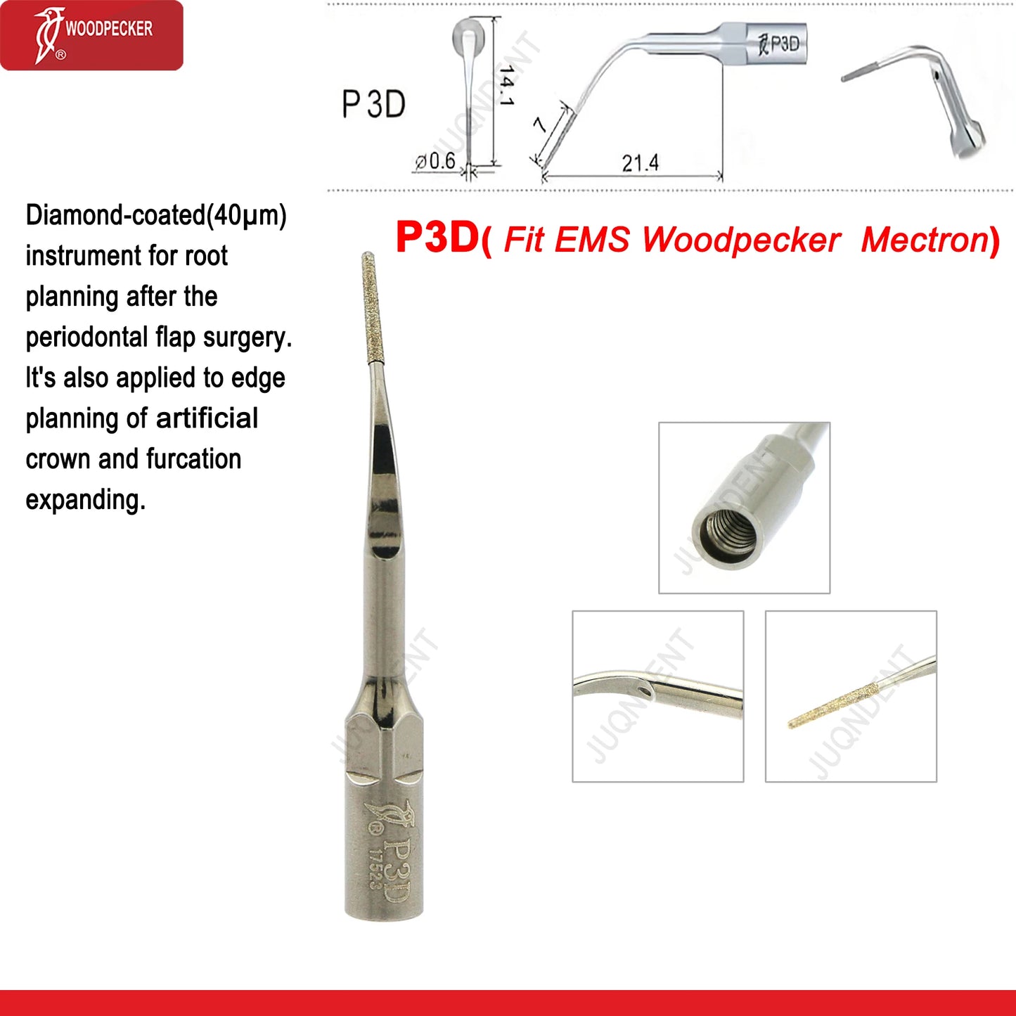 Dentistry Supplies & Equipment Woodpecker Dental Ultrasonic Scaler Build In UDS N2/N3 Scaler Tips (Picture of Scaler Tip Set P3D (Fit EMS Woodpecker Mectron) Offers + details +sizes)