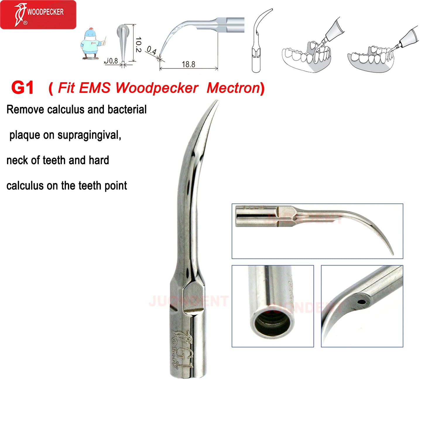 Dentistry Supplies & Equipment Woodpecker Dental Ultrasonic Scaler Build In UDS N2/N3 Scaler Tips (Picture of Scaler Tip Set G1 (Fit EMS Woodpecker Mectron) Offers + details +sizes)