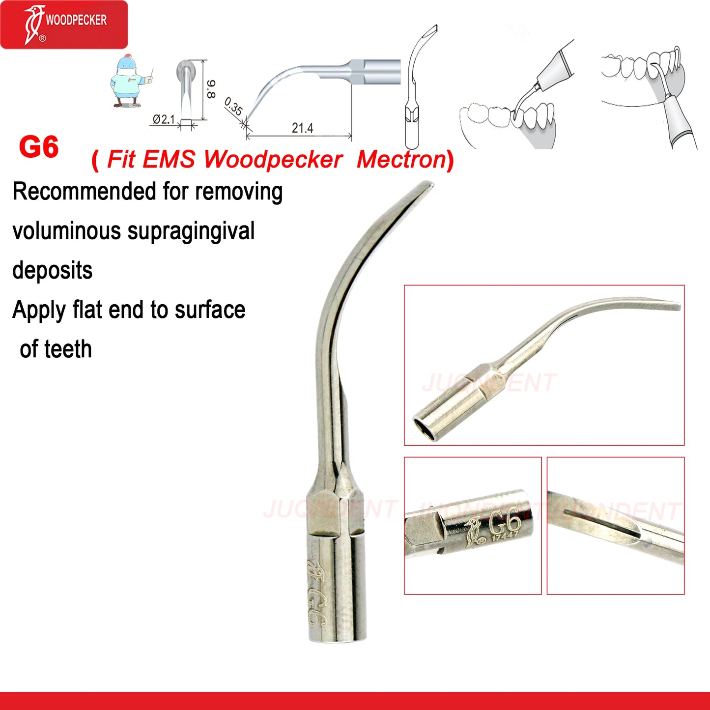 Dentistry Supplies & Equipment Woodpecker Dental Ultrasonic Scaler Build In UDS N2/N3 Scaler Tips (Picture of Scaler Tip Set G6 (Fit EMS Woodpecker Mectron) Offers + details +sizes)