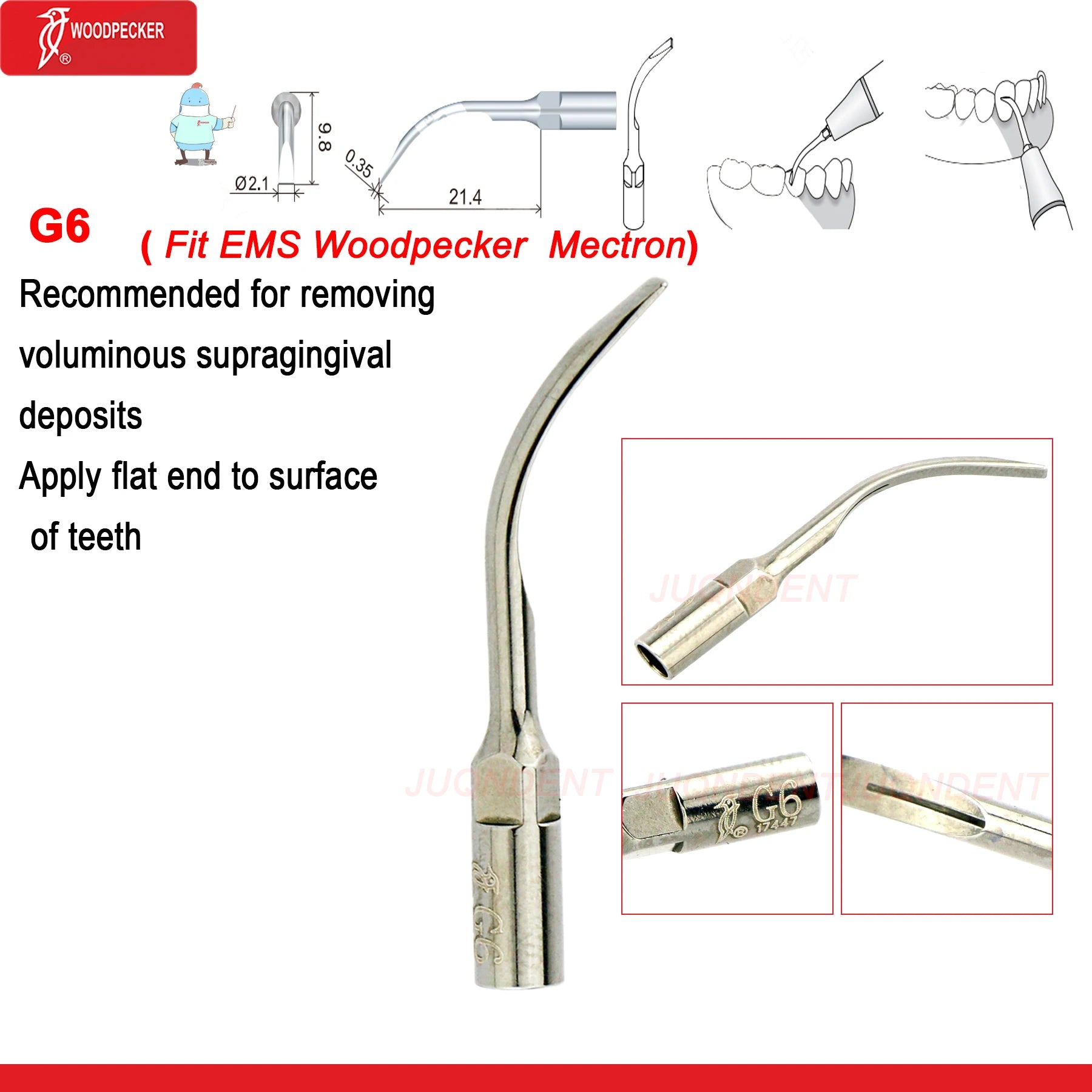 Dentistry Supplies & Equipment Woodpecker Dental Ultrasonic Scaler Build In UDS N2/N3 Scaler Tips (Picture of Scaler Tip Set G6 (Fit EMS Woodpecker Mectron) Offers + details +sizes)