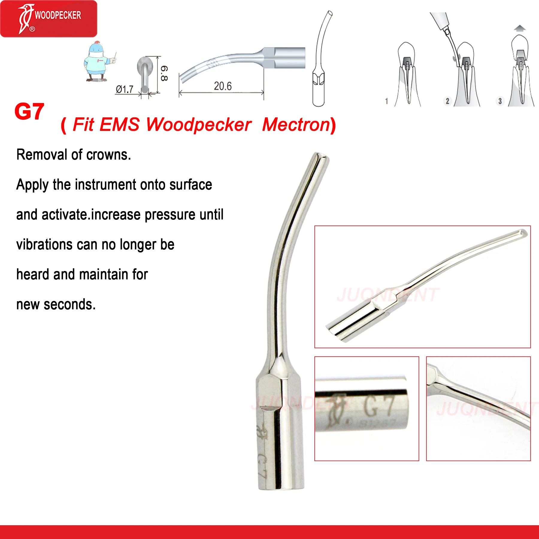 Dentistry Supplies & Equipment Woodpecker Dental Ultrasonic Scaler Build In UDS N2/N3 Scaler Tips (Picture of Scaler Tip Set G7 (Fit EMS Woodpecker Mectron) Offers + details +sizes)