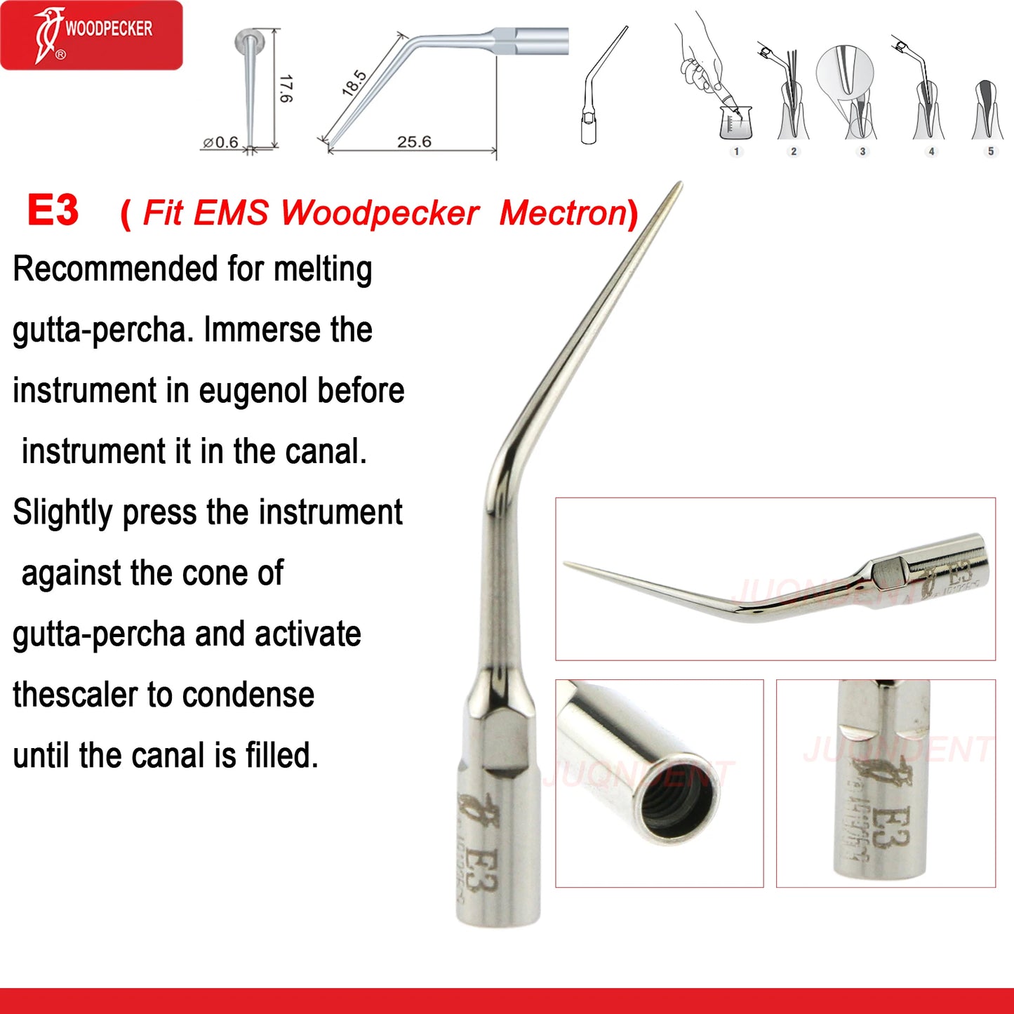 Dentistry Supplies & Equipment Woodpecker Dental Ultrasonic Scaler Build In UDS N2/N3 Scaler Tips (Picture of Scaler Tip Set E1 (Fit EMS Woodpecker Mectron) Offers + details +sizes)