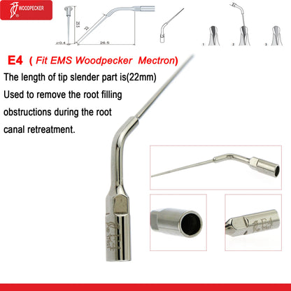 Dentistry Supplies & Equipment Woodpecker Dental Ultrasonic Scaler Build In UDS N2/N3 Scaler Tips (Picture of Scaler Tip Set E4 (Fit EMS Woodpecker Mectron) Offers + details +sizes)