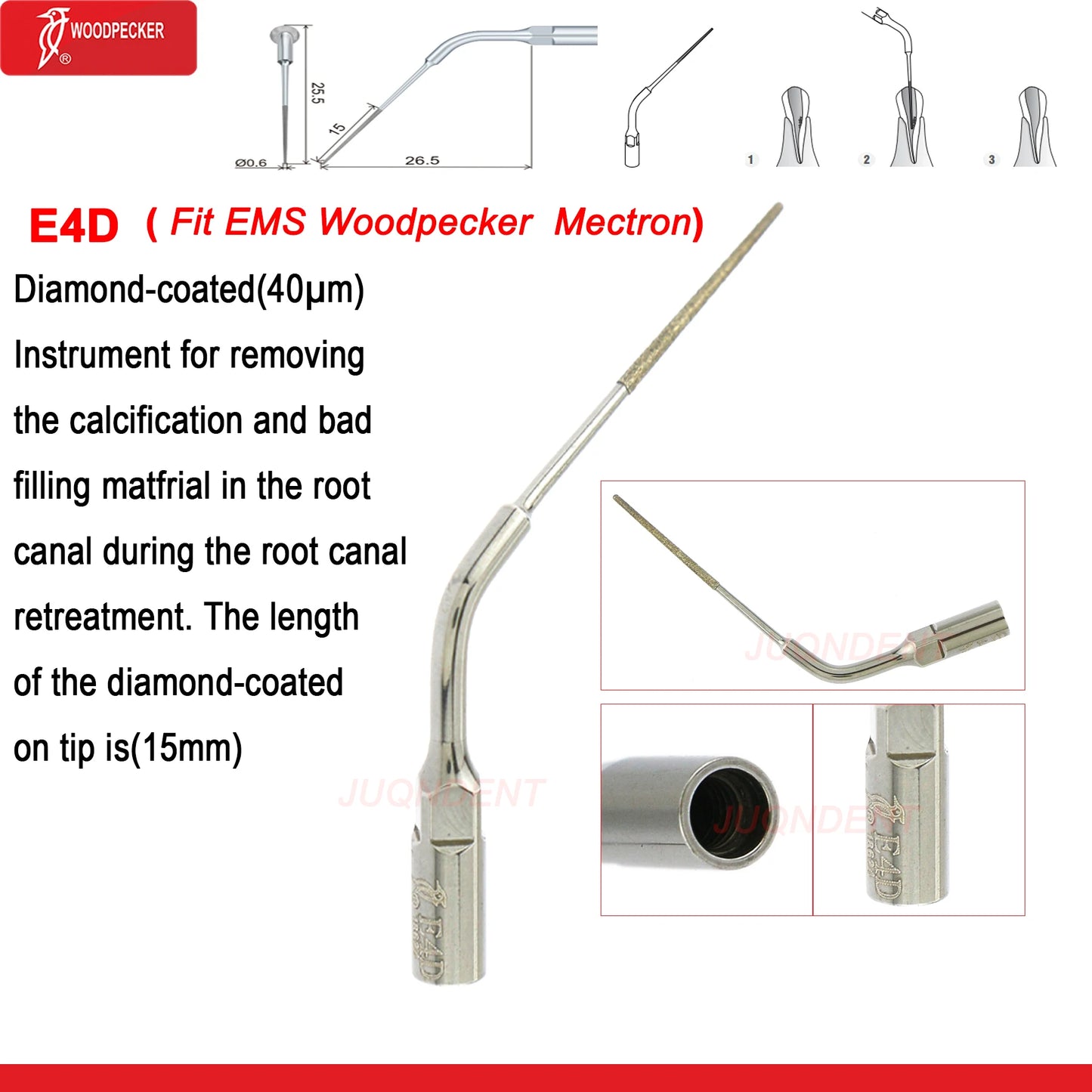 Dentistry Supplies & Equipment Woodpecker Dental Ultrasonic Scaler Build In UDS N2/N3 Scaler Tips (Picture of Scaler Tip Set E4D (Fit EMS Woodpecker Mectron) Offers + details +sizes)