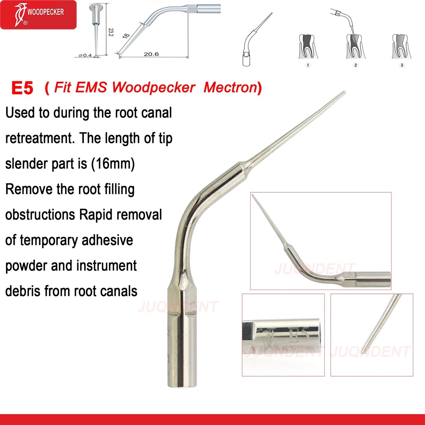 Dentistry Supplies & Equipment Woodpecker Dental Ultrasonic Scaler Build In UDS N2/N3 Scaler Tips (Picture of Scaler Tip Set E5 (Fit EMS Woodpecker Mectron) Offers + details +sizes)