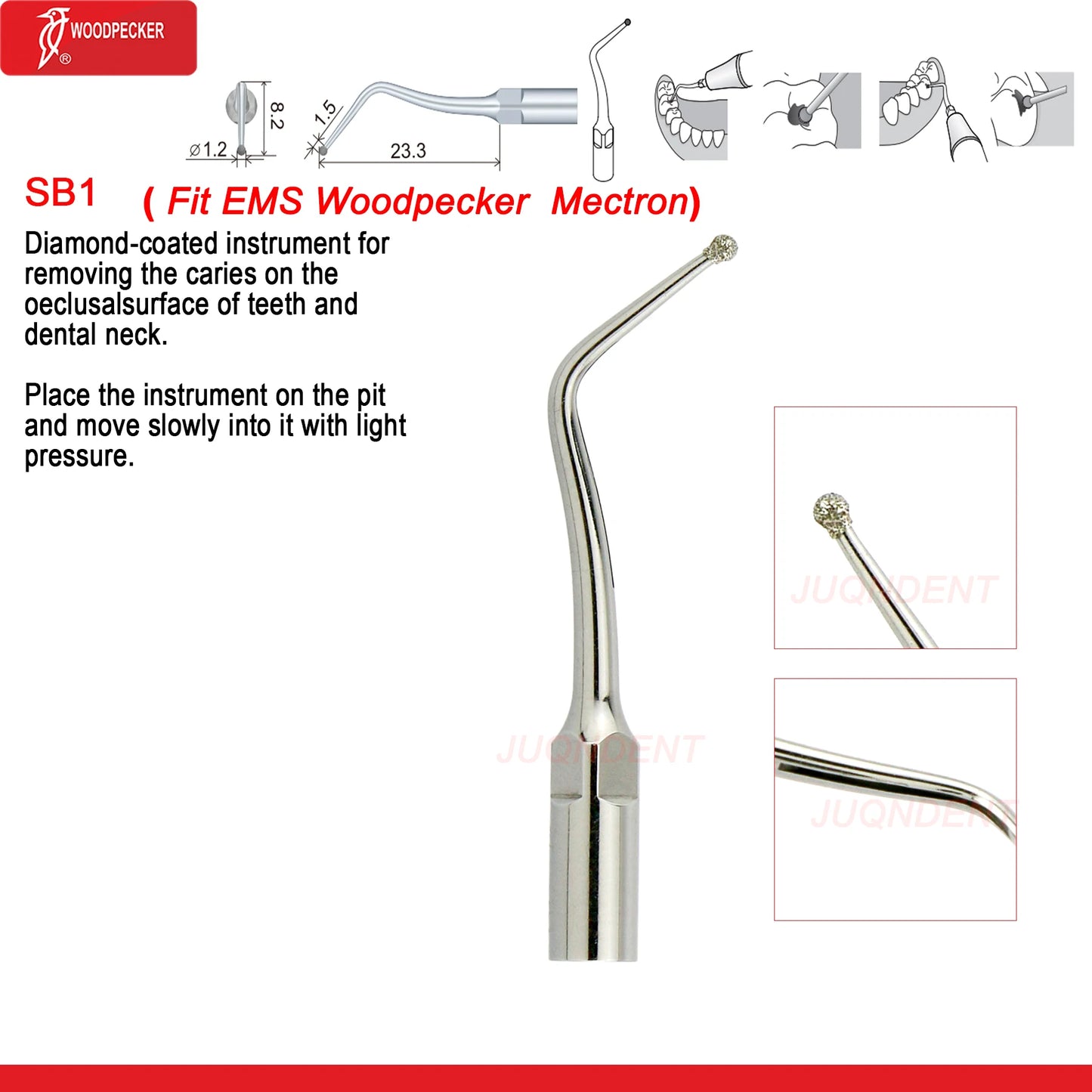 Dentistry Supplies & Equipment Woodpecker Dental Ultrasonic Scaler Build In UDS N2/N3 Scaler Tips (Picture of Scaler Tip Set SB1 (Fit EMS Woodpecker Mectron) Offers + details +sizes)