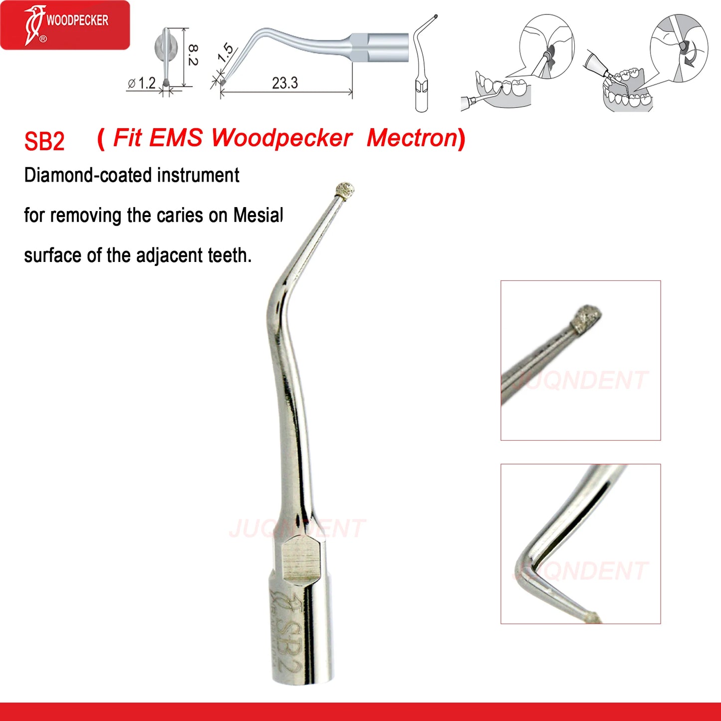Dentistry Supplies & Equipment Woodpecker Dental Ultrasonic Scaler Build In UDS N2/N3 Scaler Tips (Picture of Scaler Tip Set SB2 (Fit EMS Woodpecker Mectron) Offers + details +sizes)