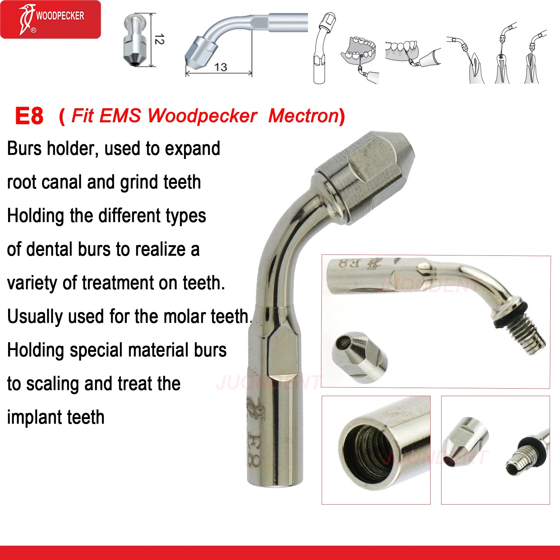 Dentistry Supplies & Equipment Woodpecker Dental Ultrasonic Scaler Build In UDS N2/N3 Scaler Tips (Picture of Scaler Tip Set E8 (Fit EMS Woodpecker Mectron) Offers + details +sizes)