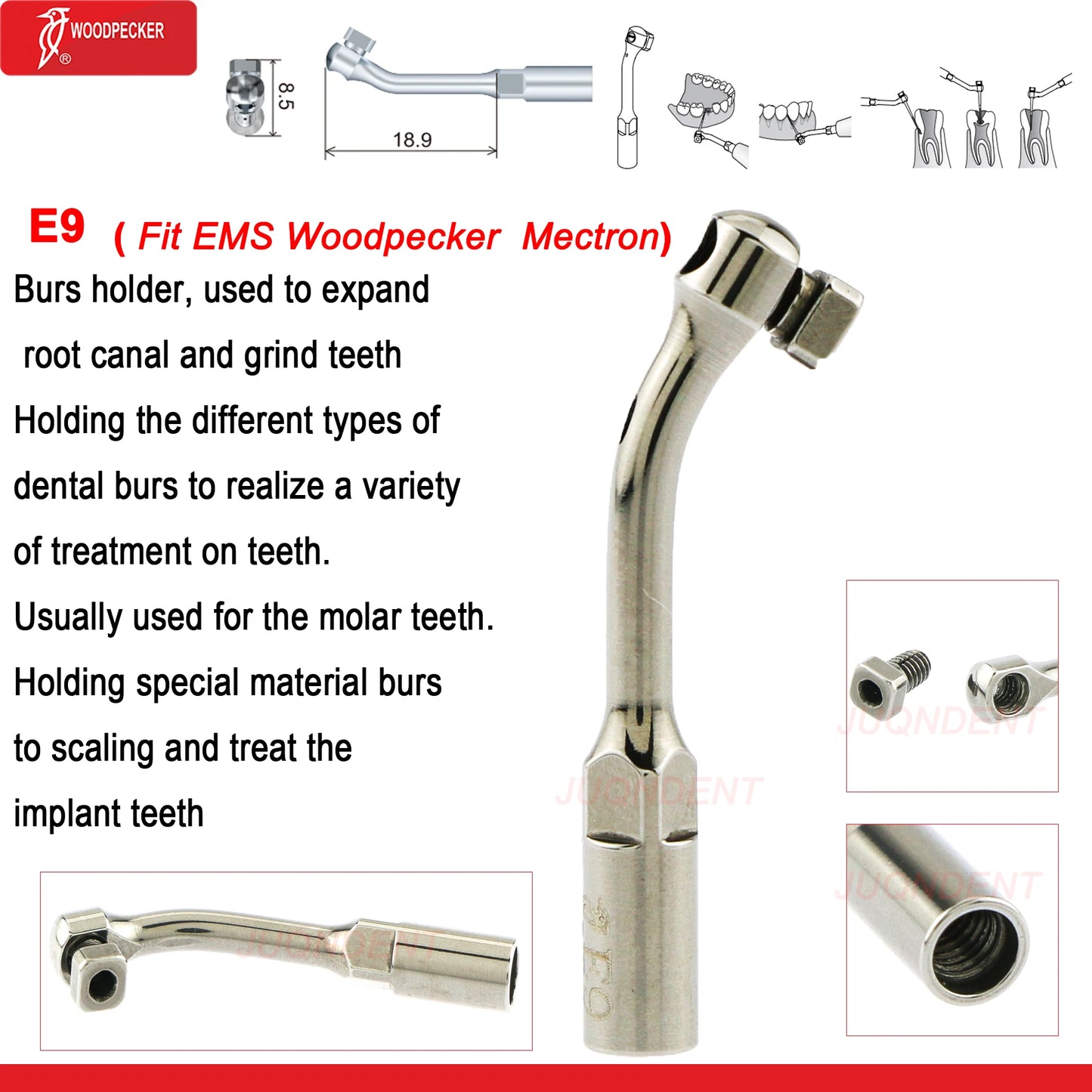 Dentistry Supplies & Equipment Woodpecker Dental Ultrasonic Scaler Build In UDS N2/N3 Scaler Tips (Picture of Scaler Tip Set E9 (Fit EMS Woodpecker Mectron) Offers + details +sizes)