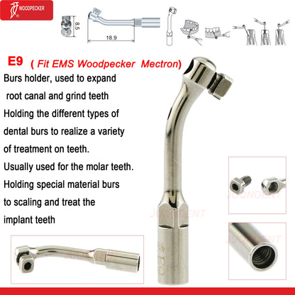 Dentistry Supplies & Equipment Woodpecker Dental Ultrasonic Scaler Build In UDS N2/N3 Scaler Tips (Picture of Scaler Tip Set E9 (Fit EMS Woodpecker Mectron) Offers + details +sizes)
