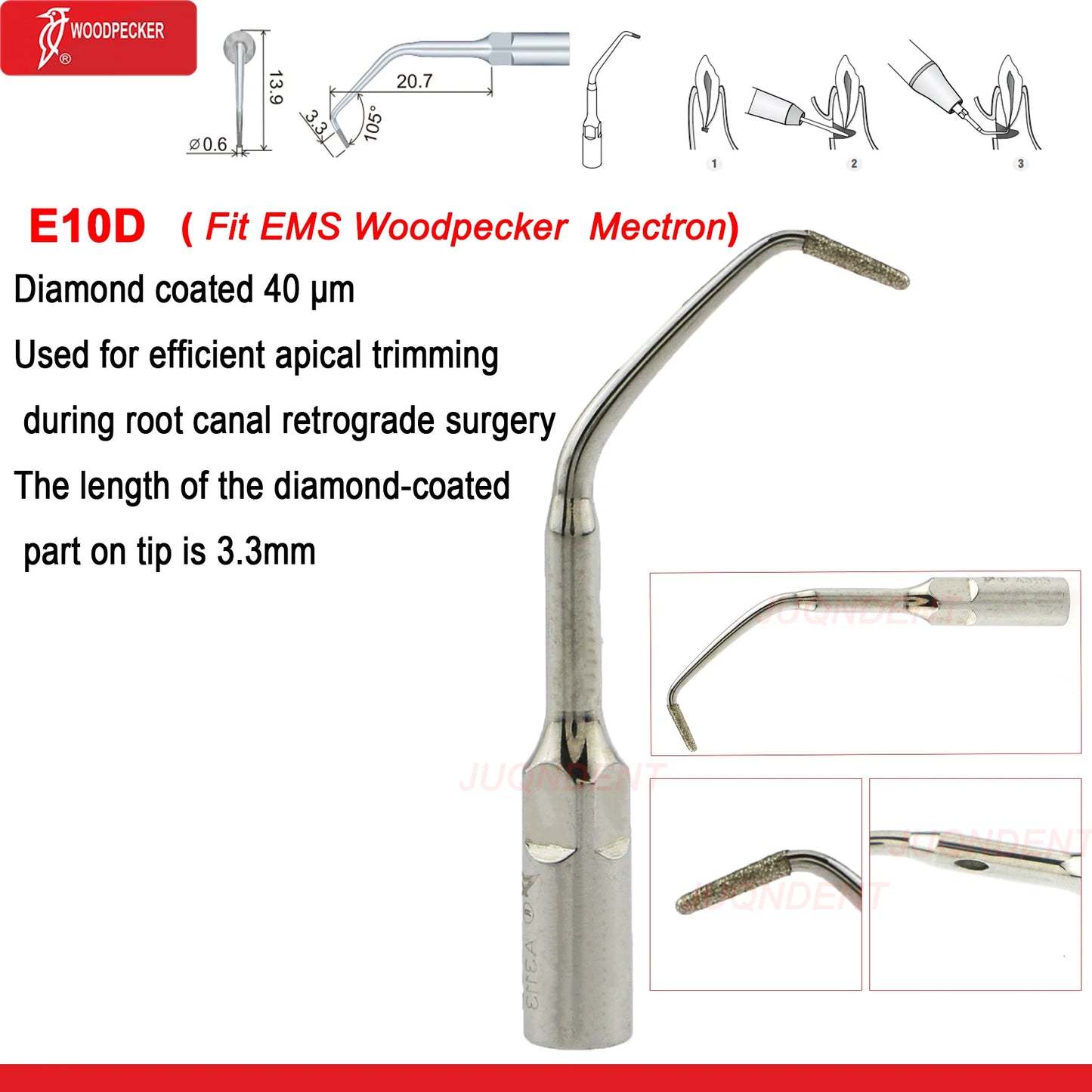 Dentistry Supplies & Equipment Woodpecker Dental Ultrasonic Scaler Build In UDS N2/N3 Scaler Tips (Picture of Scaler Tip Set E10D (Fit EMS Woodpecker Mectron) Offers + details +sizes)
