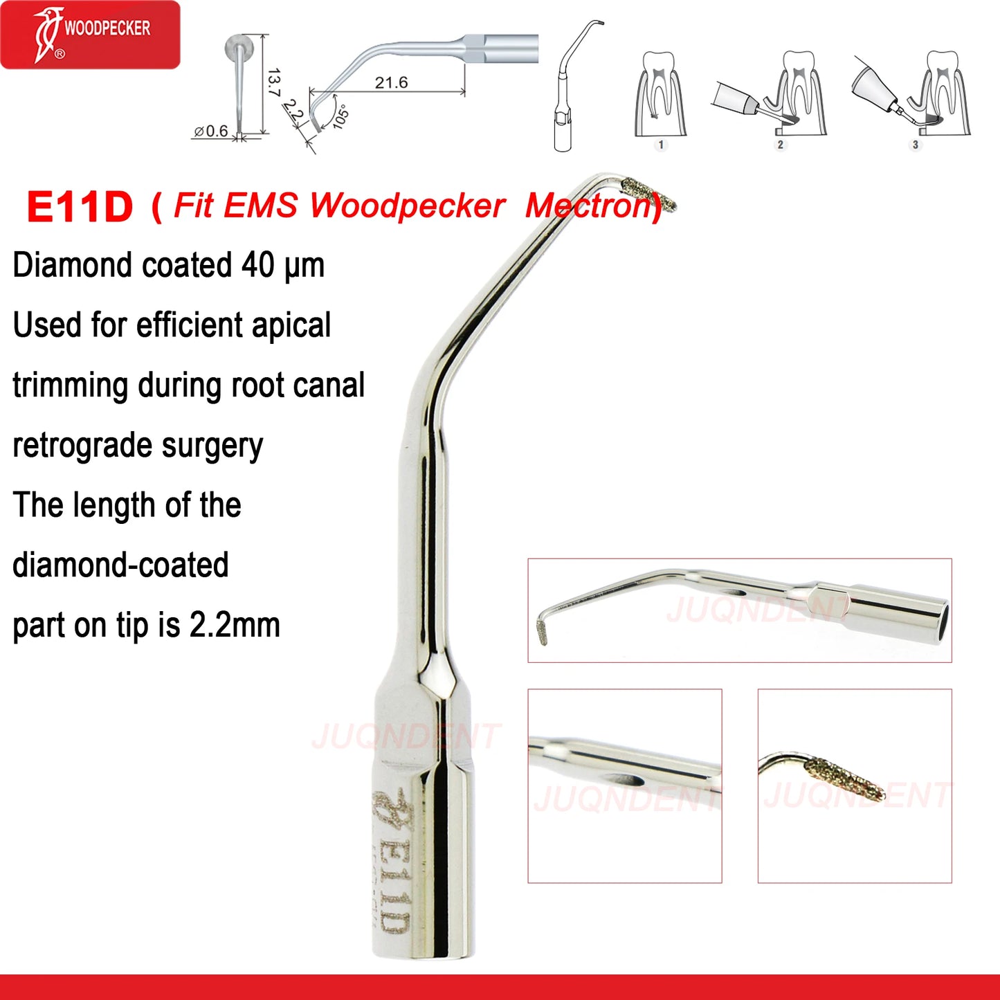 Dentistry Supplies & Equipment Woodpecker Dental Ultrasonic Scaler Build In UDS N2/N3 Scaler Tips (Picture of Scaler Tip Set E11D (Fit EMS Woodpecker Mectron) Offers + details +sizes)